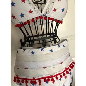 High Waisted triangle top Pom Pom S Bikini set